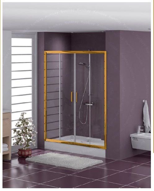 Gold serisi duş üstü altın sarı iki kapılı duşakabin