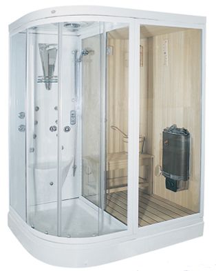 160 x 120 COMPACT SAUNA CAM - SAĞ