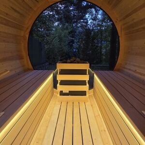 Panoramik Camlı Varil Sauna