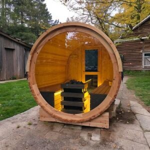 Panoramik Camlı Varil Sauna